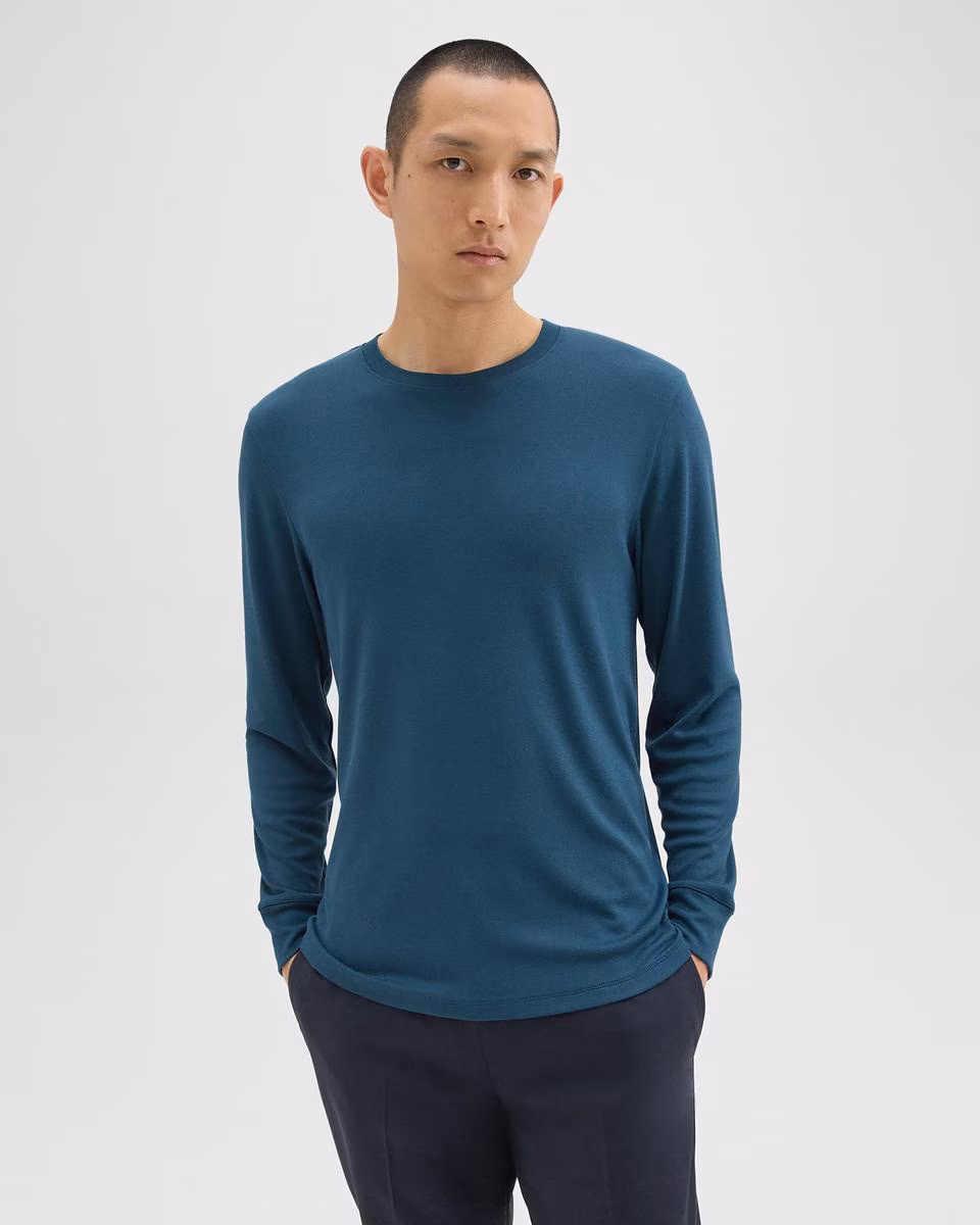 Essential Long-Sleeve Tee in Anemone Modal Jersey