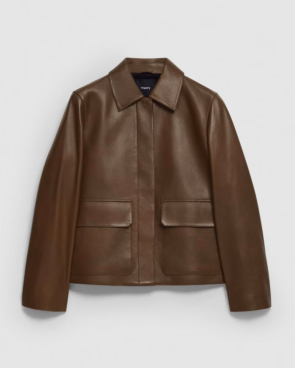 Boxy Jacket in Leather