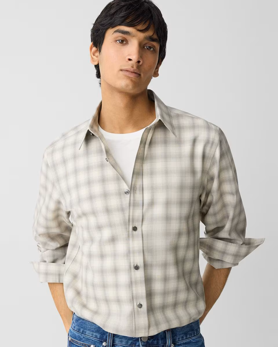 Irving Shirt in Checked Wool