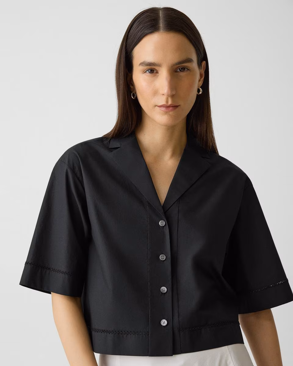 Boxy Camp Shirt in City Poplin