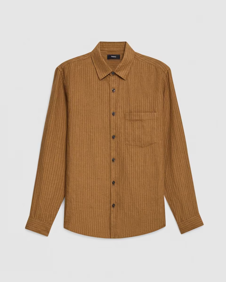 Irving Shirt in Striped Linen
