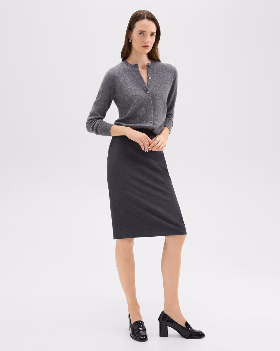 Slim Pencil Skirt in Good Wool