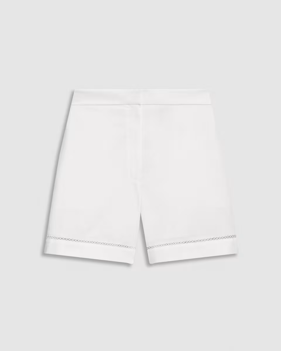 Eyelet Short in City Poplin