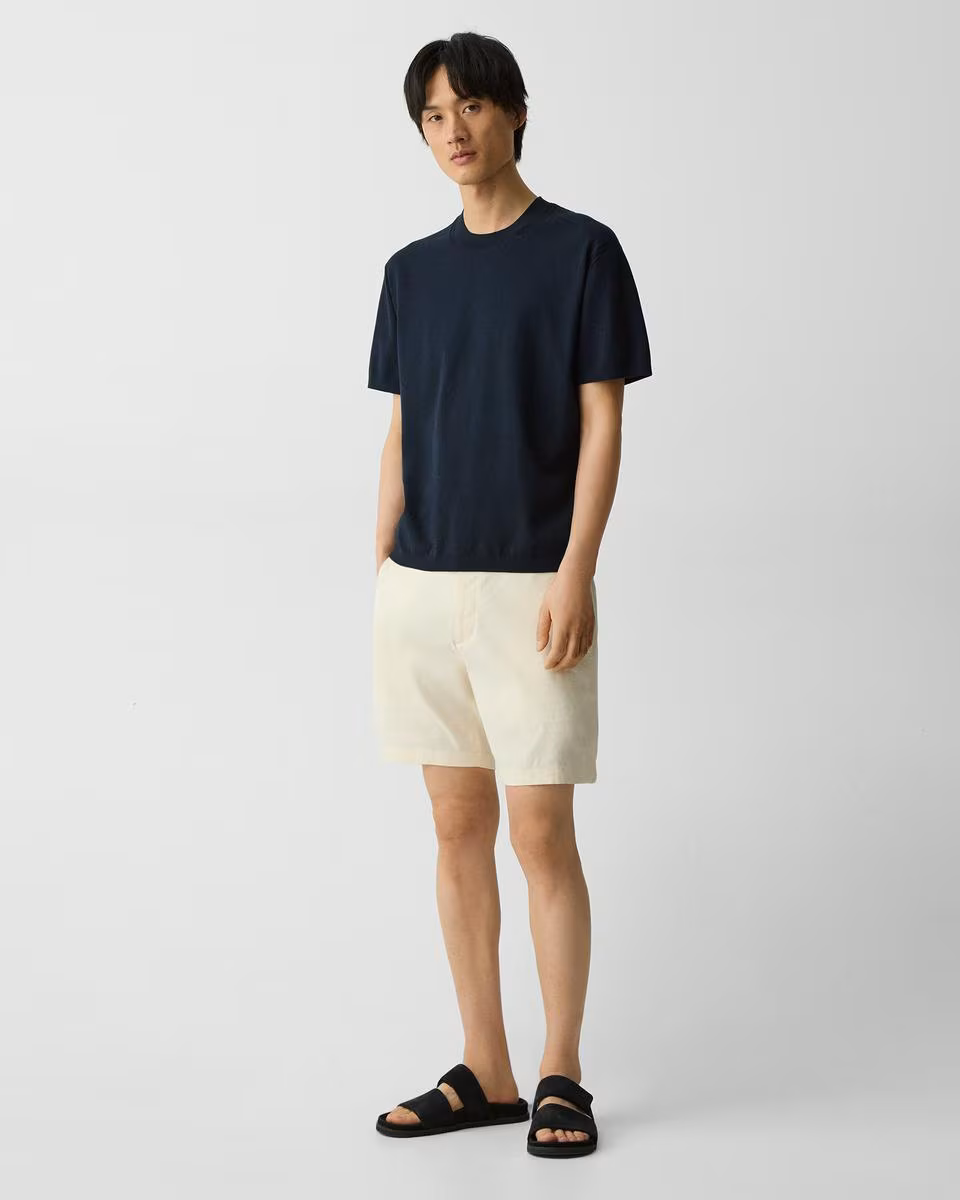 Relaxed Crewneck Tee in Cotton Light Twist