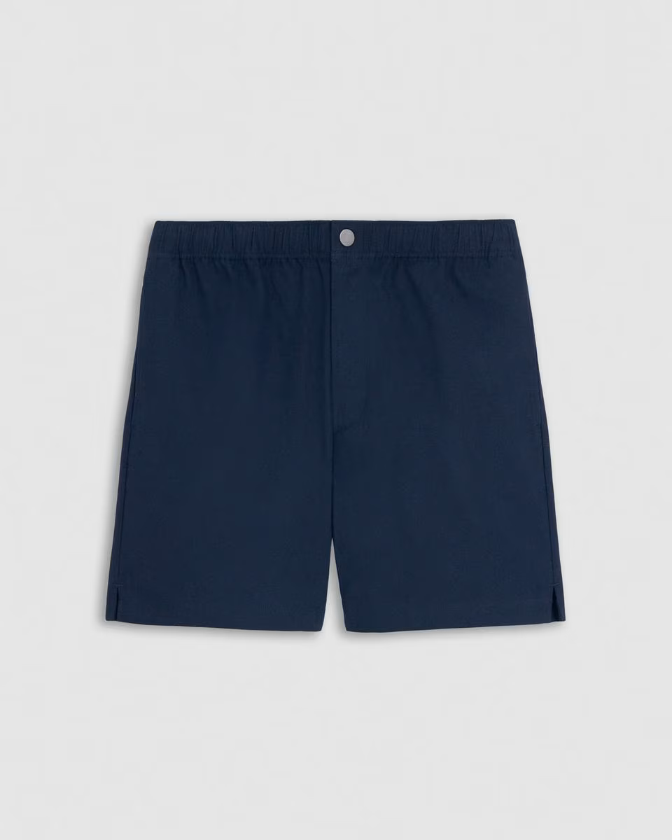 Drawstring Short in Stretch Cotton Canvas