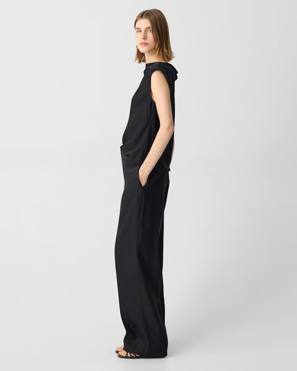 Straight Pant in Linen-Viscose