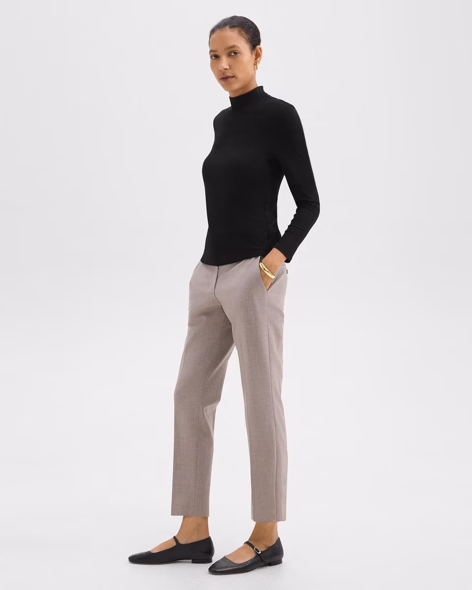 Mary Jane Ballerina Flat in Leather