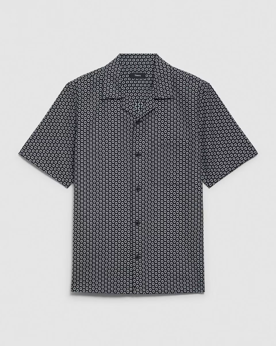 Noll Camp Shirt in Geometric Cotton