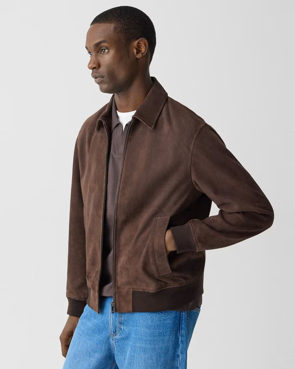 Wyatt Zip Jacket in Suede
