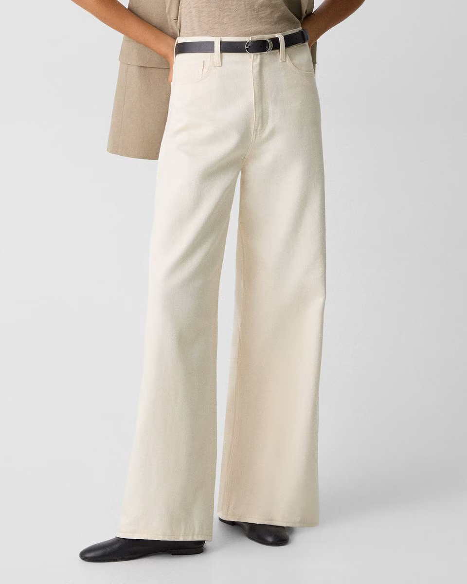 High-Waisted Wide-Leg Pant in Denim