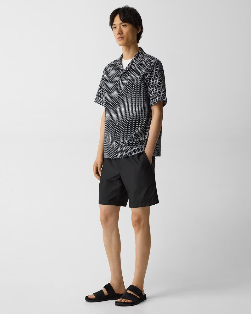 Noll Camp Shirt in Geometric Cotton