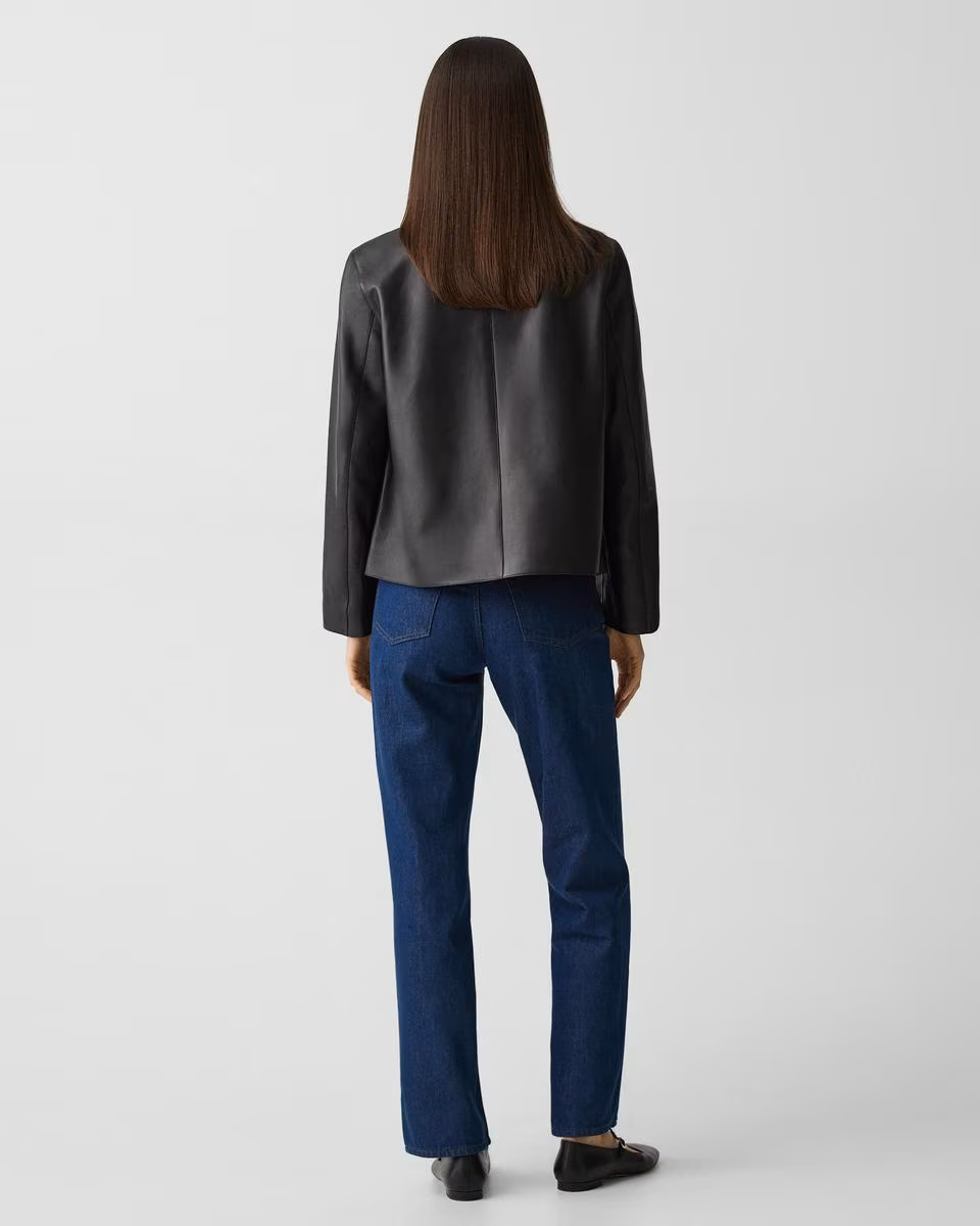 High-Waisted Straight Pant in Relaxed Denim