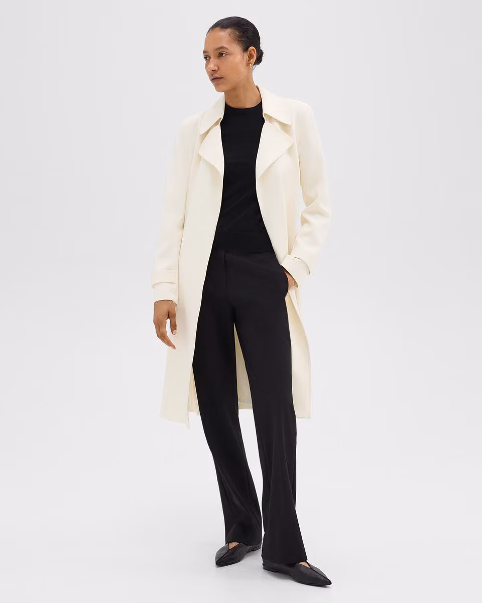 Oaklane Trench Coat in Admiral Crepe