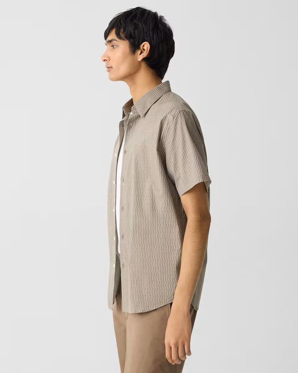 Irving Short-Sleeve Shirt in Stretch Cotton