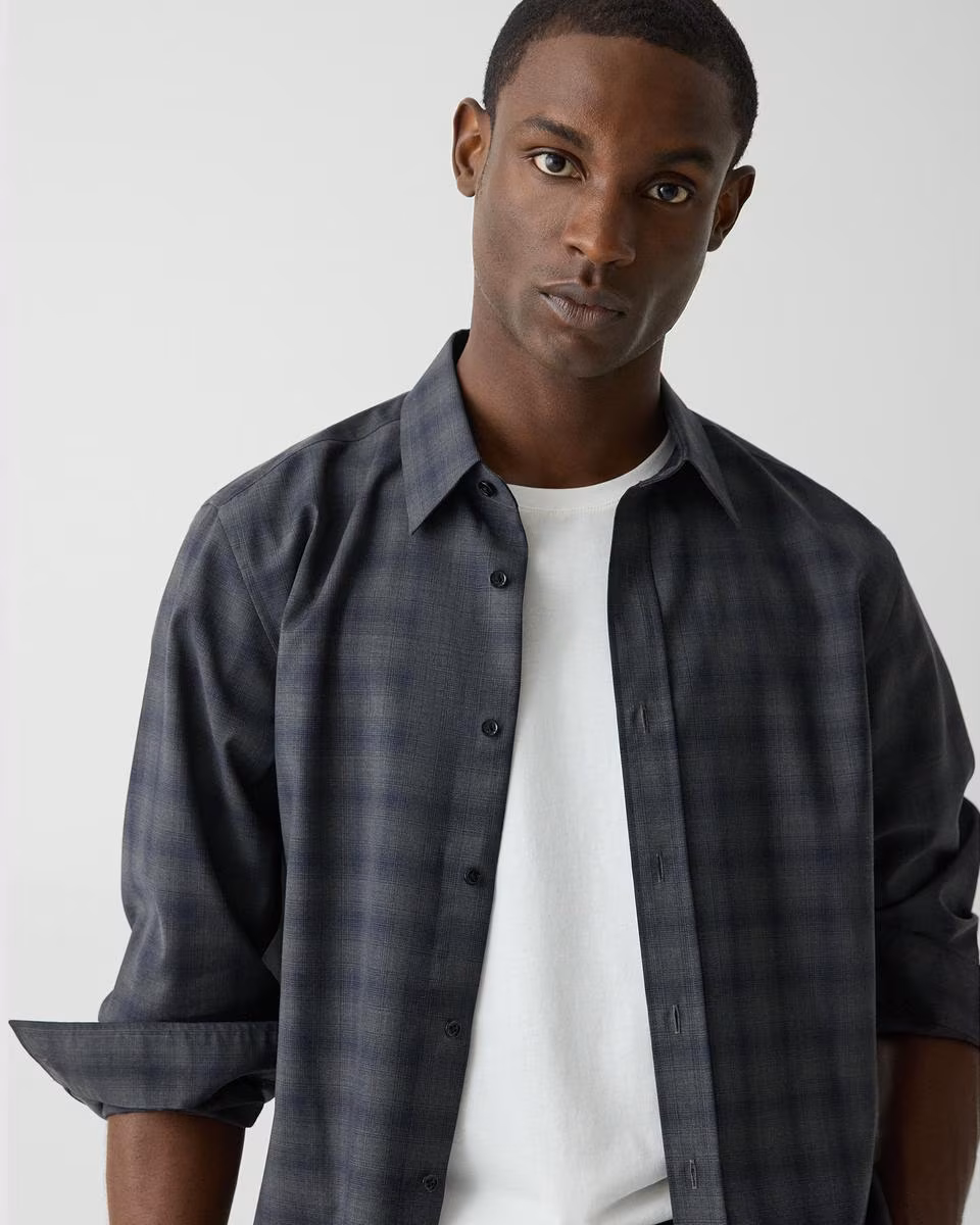Irving Shirt in Checked Wool