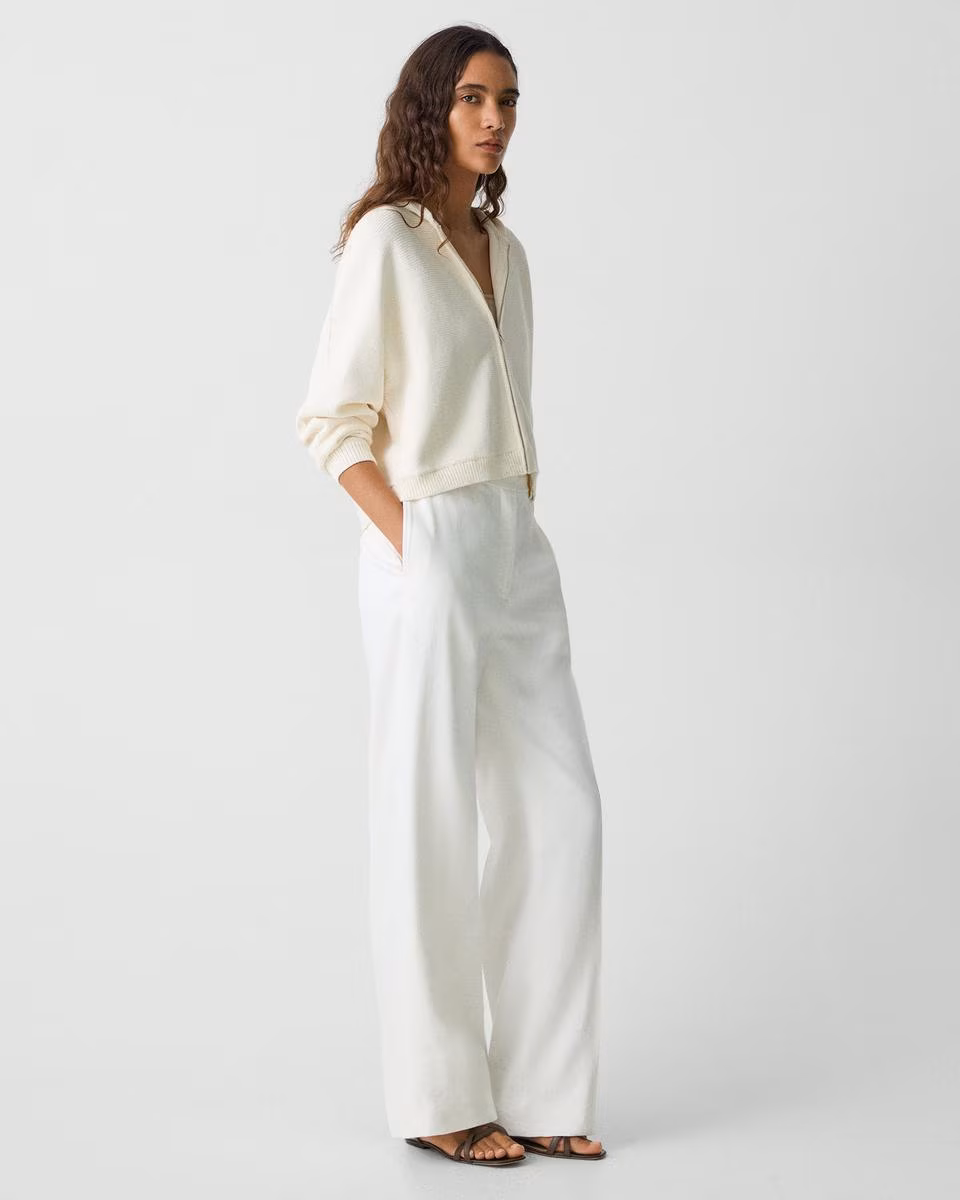 Straight Pant in Linen-Viscose