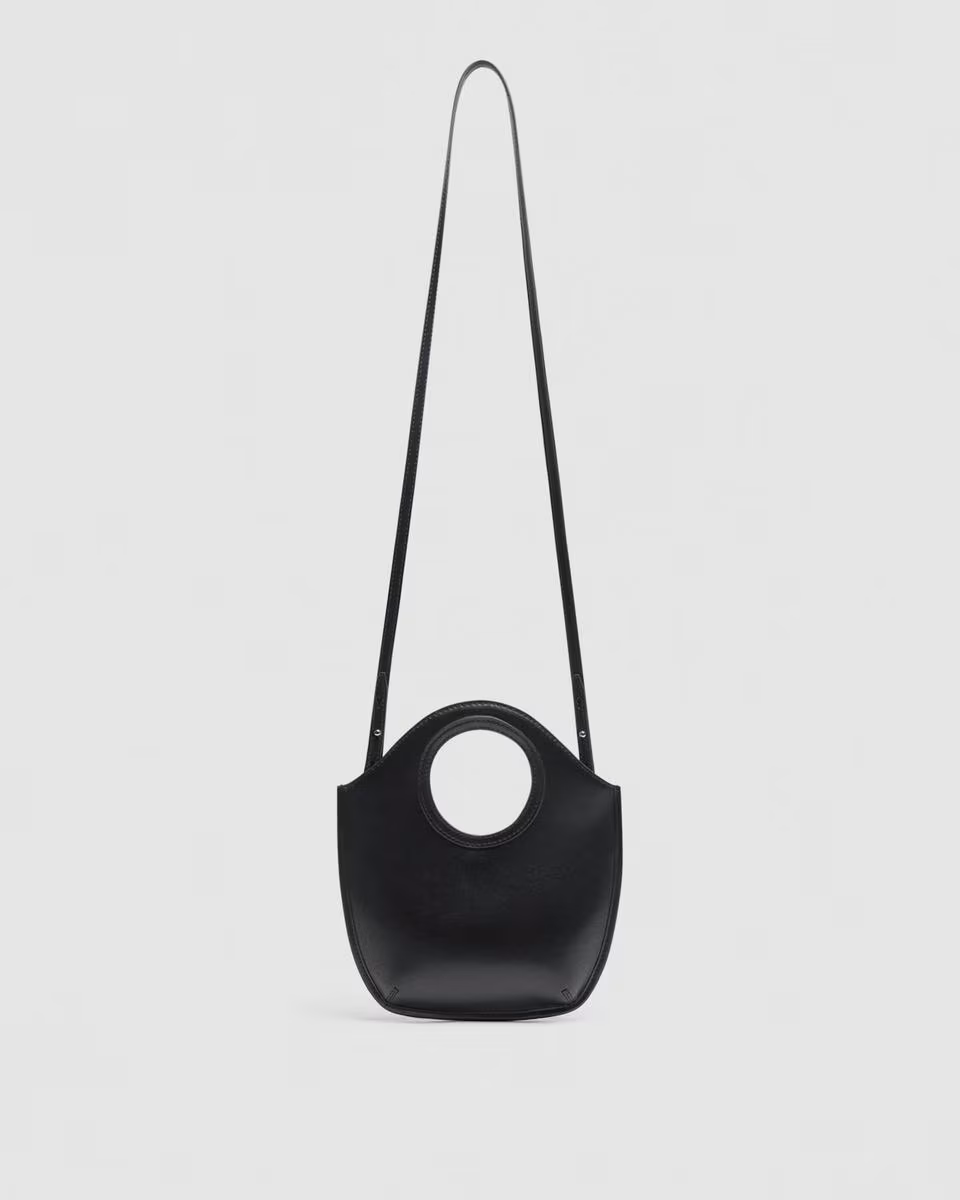 Mini Circle Bag in Leather