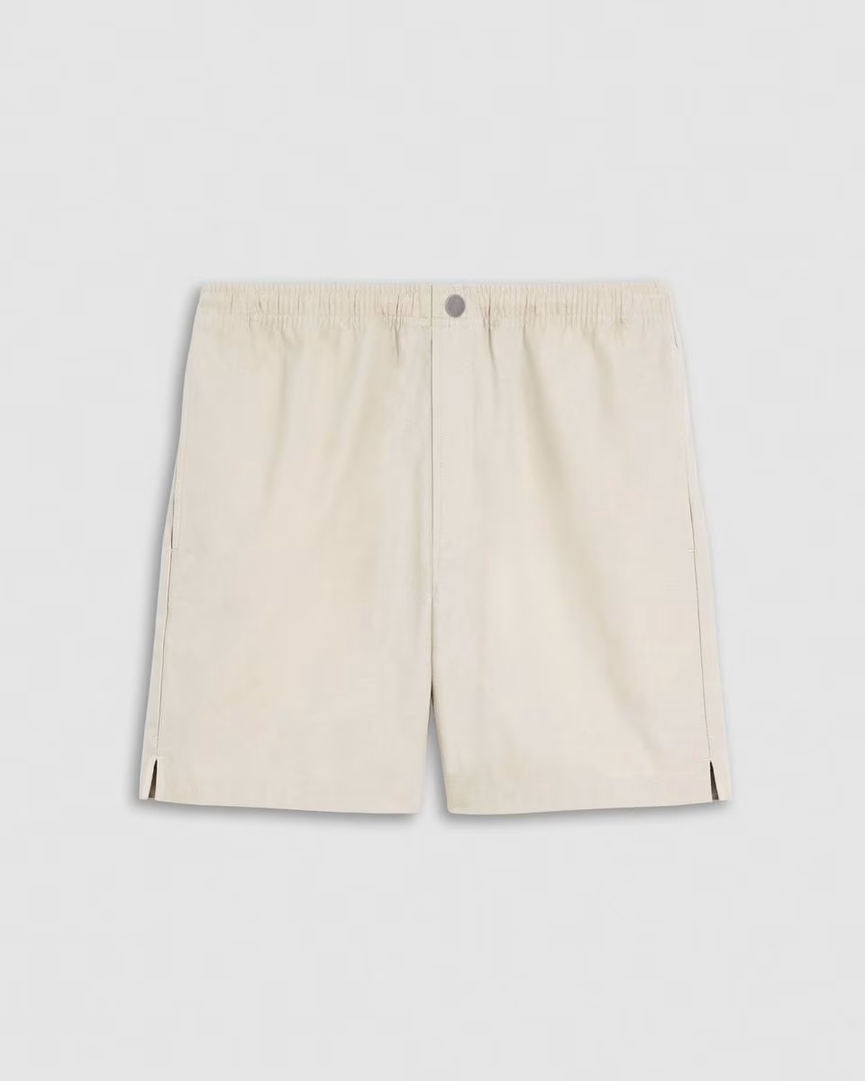 Drawstring Short in Stretch Cotton Canvas