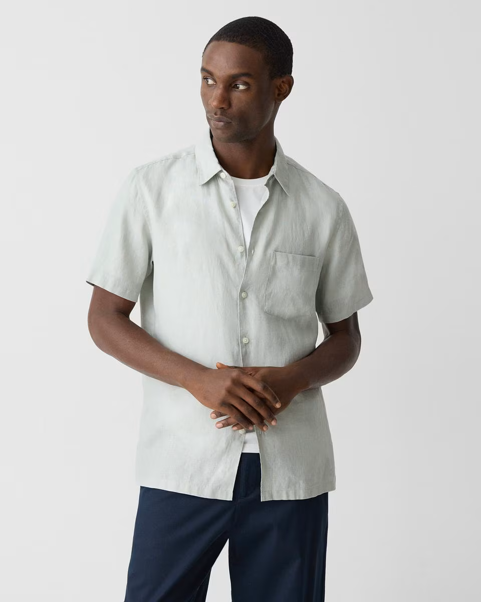 Irving Short-Sleeve Shirt in Relaxed Linen