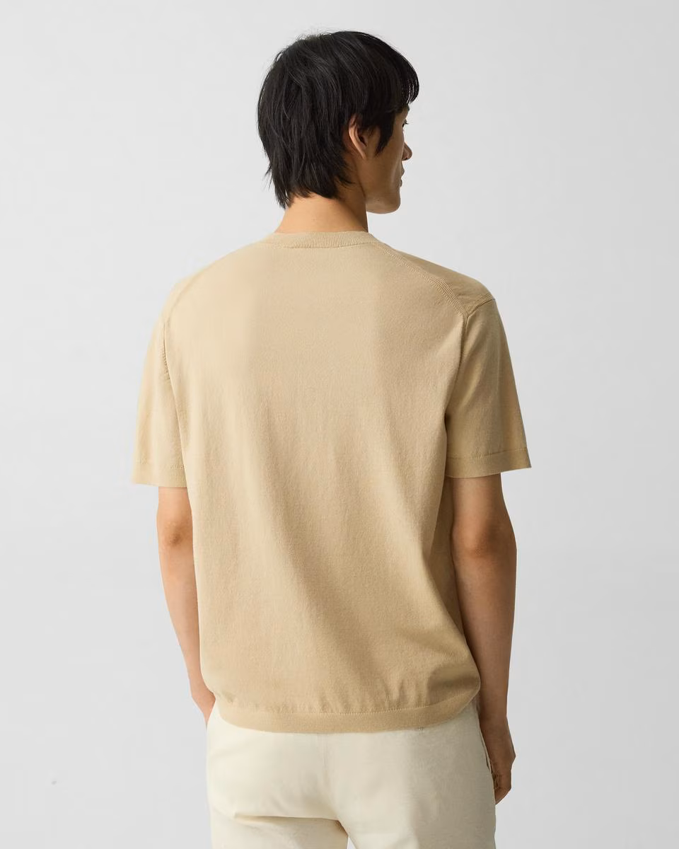 Relaxed Crewneck Tee in Cotton Light Twist