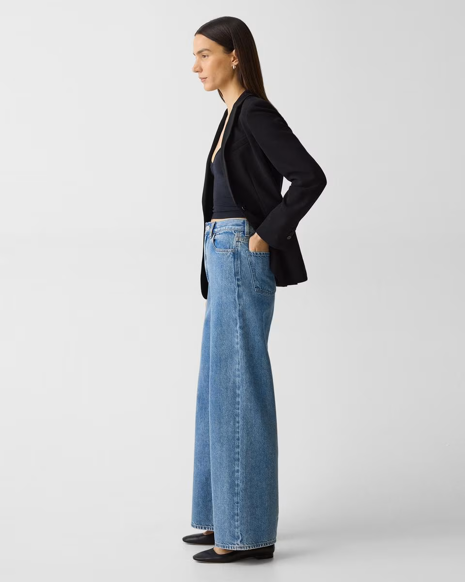 High-Waisted Wide-Leg Pant in Relaxed Denim