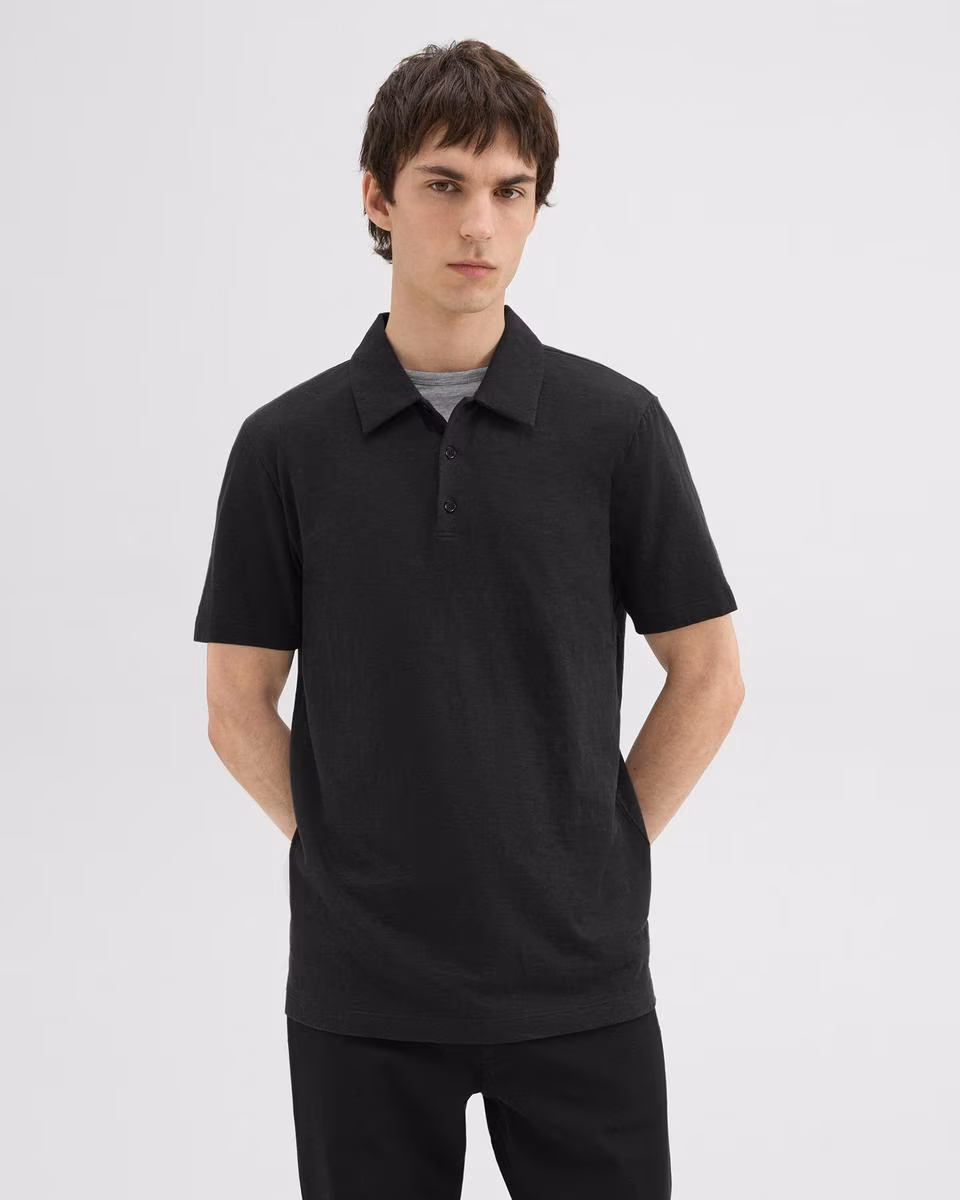 Bron Polo Shirt in Cosmos Slub Cotton