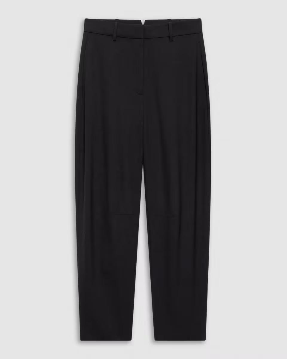 Cropped Barrel Pant in Stretch Wool
