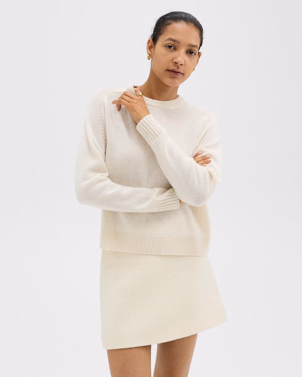Cropped Sweater in Cashmere