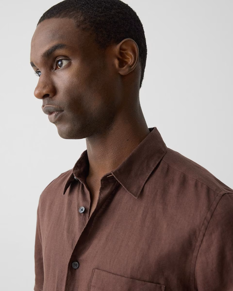 Irving Short-Sleeve Shirt in Relaxed Linen