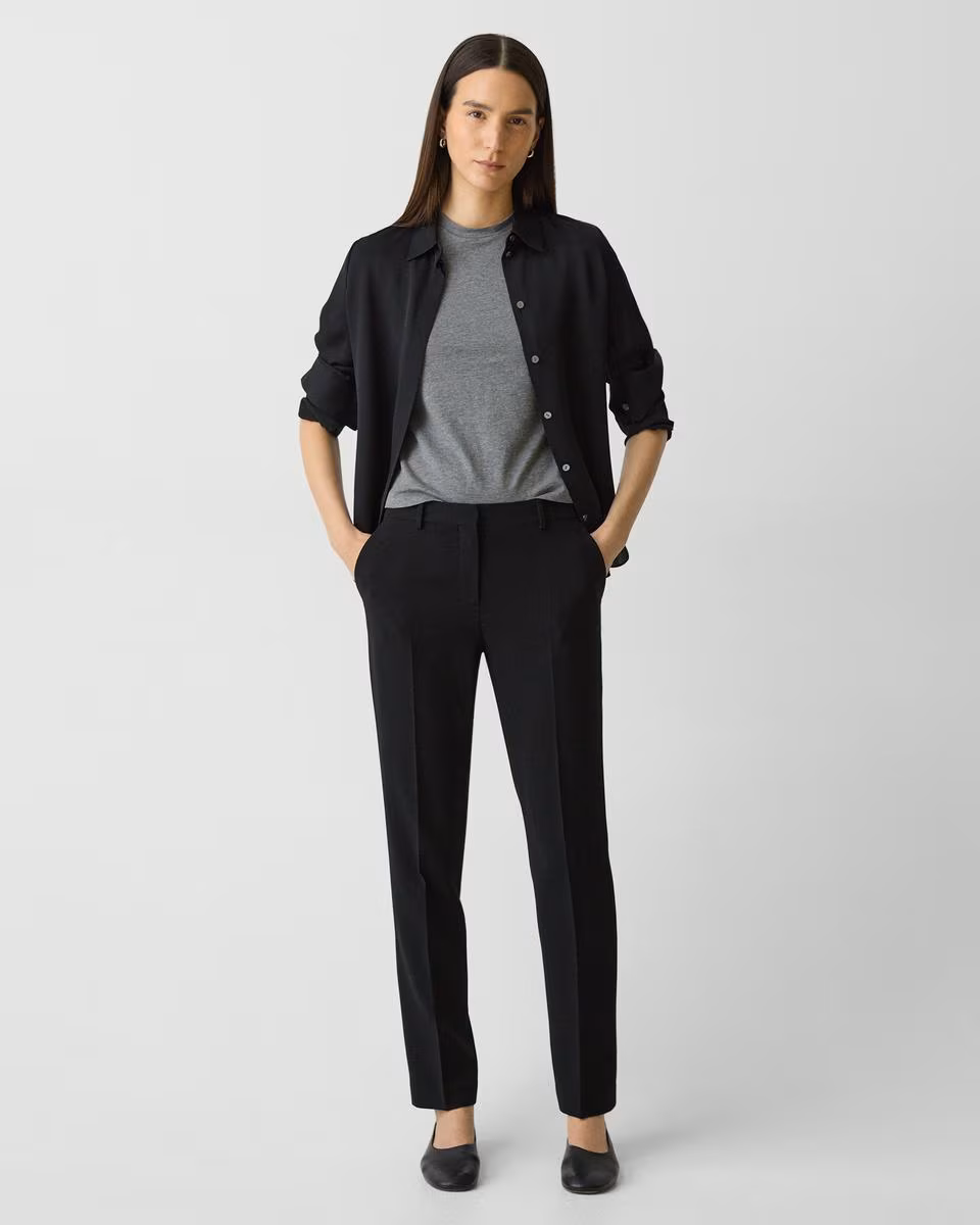 Treeca Full Length Pant in Admiral Crepe