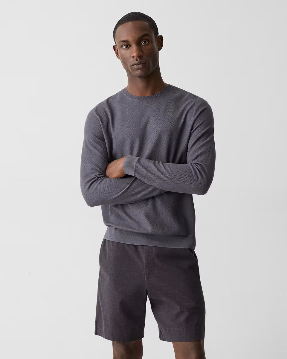 Crewneck Sweatshirt in Silk-Cotton