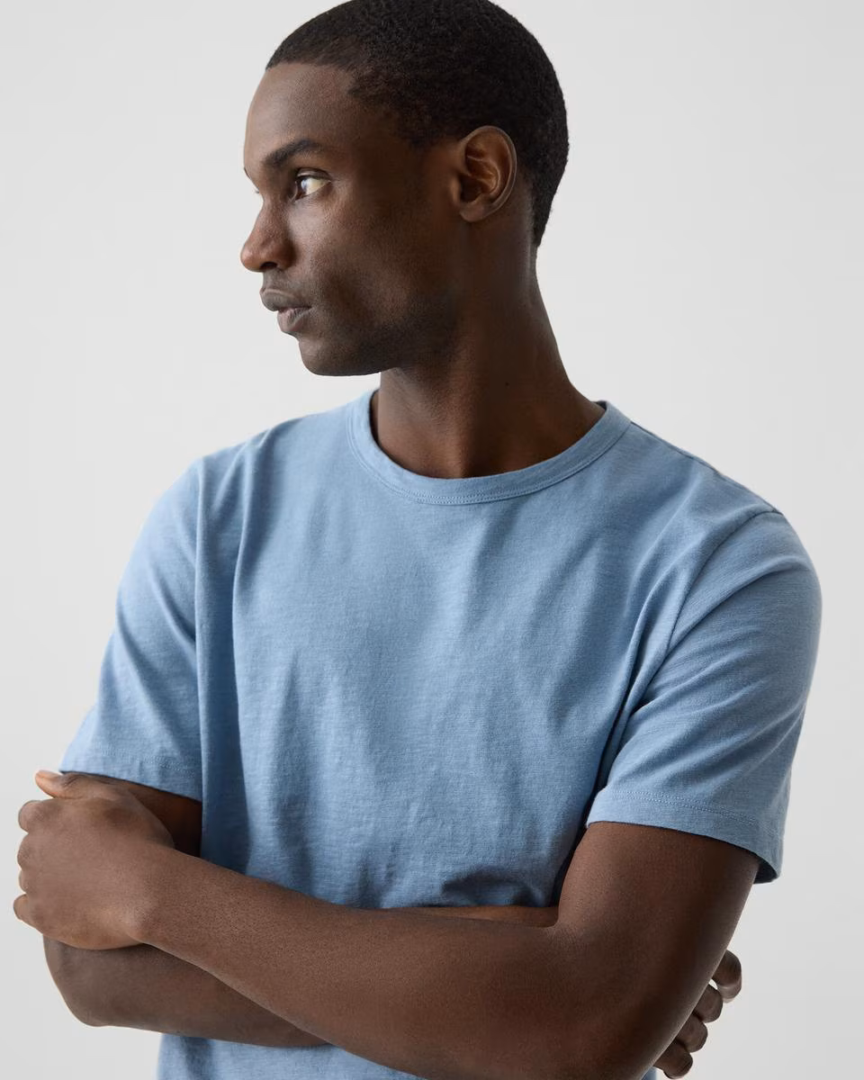 Essential Tee in Cosmos Slub Cotton