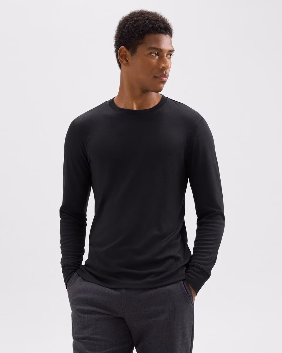 Essential Long-Sleeve Tee in Anemone Modal Jersey