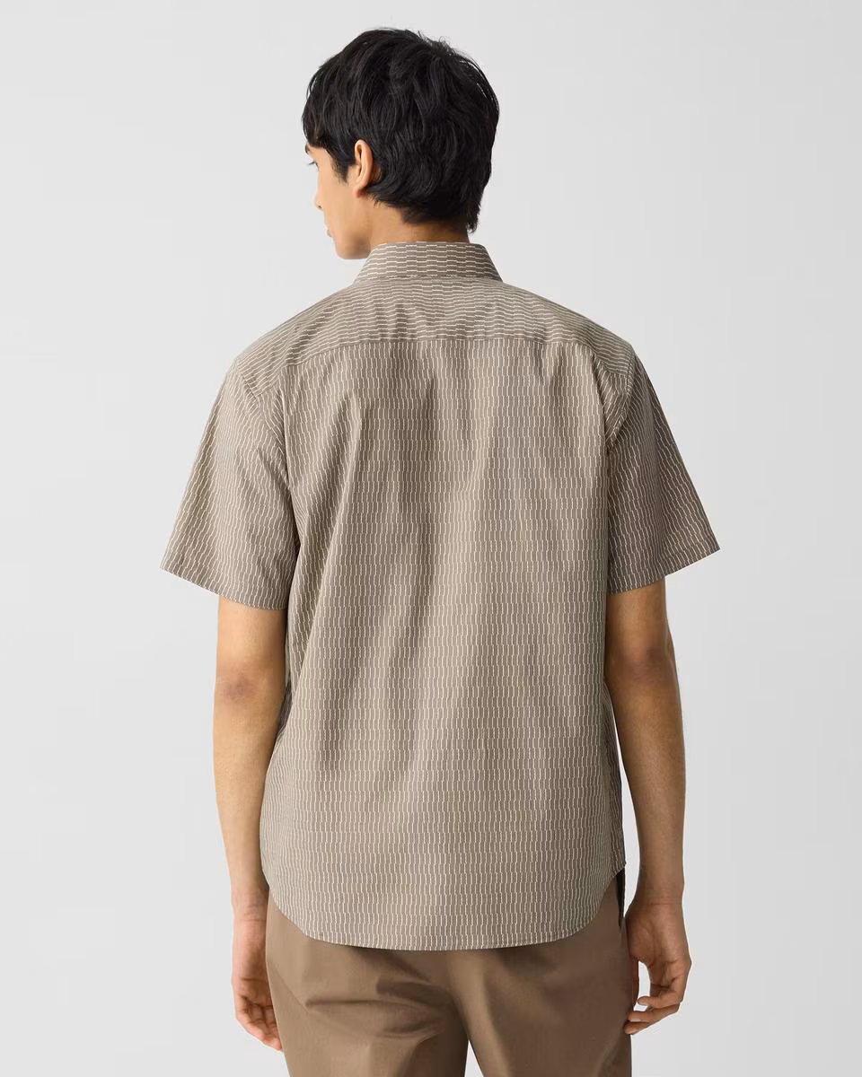 Irving Short-Sleeve Shirt in Stretch Cotton