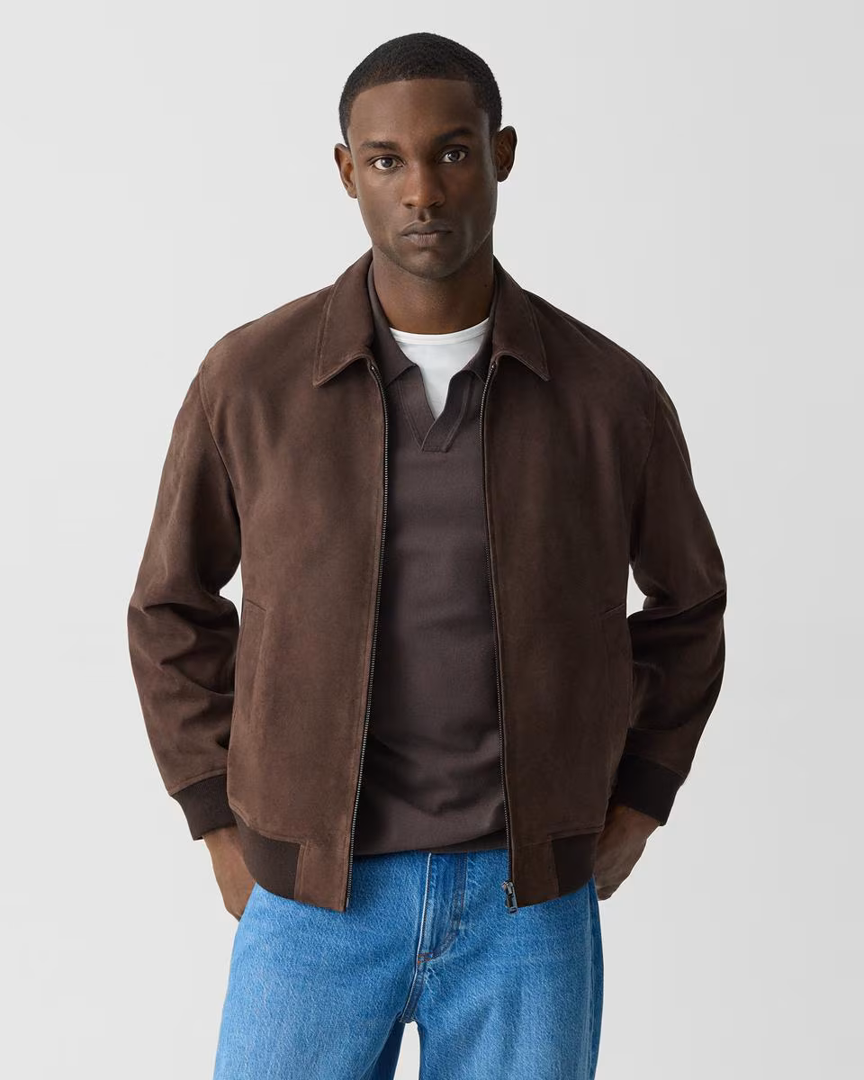Wyatt Zip Jacket in Suede
