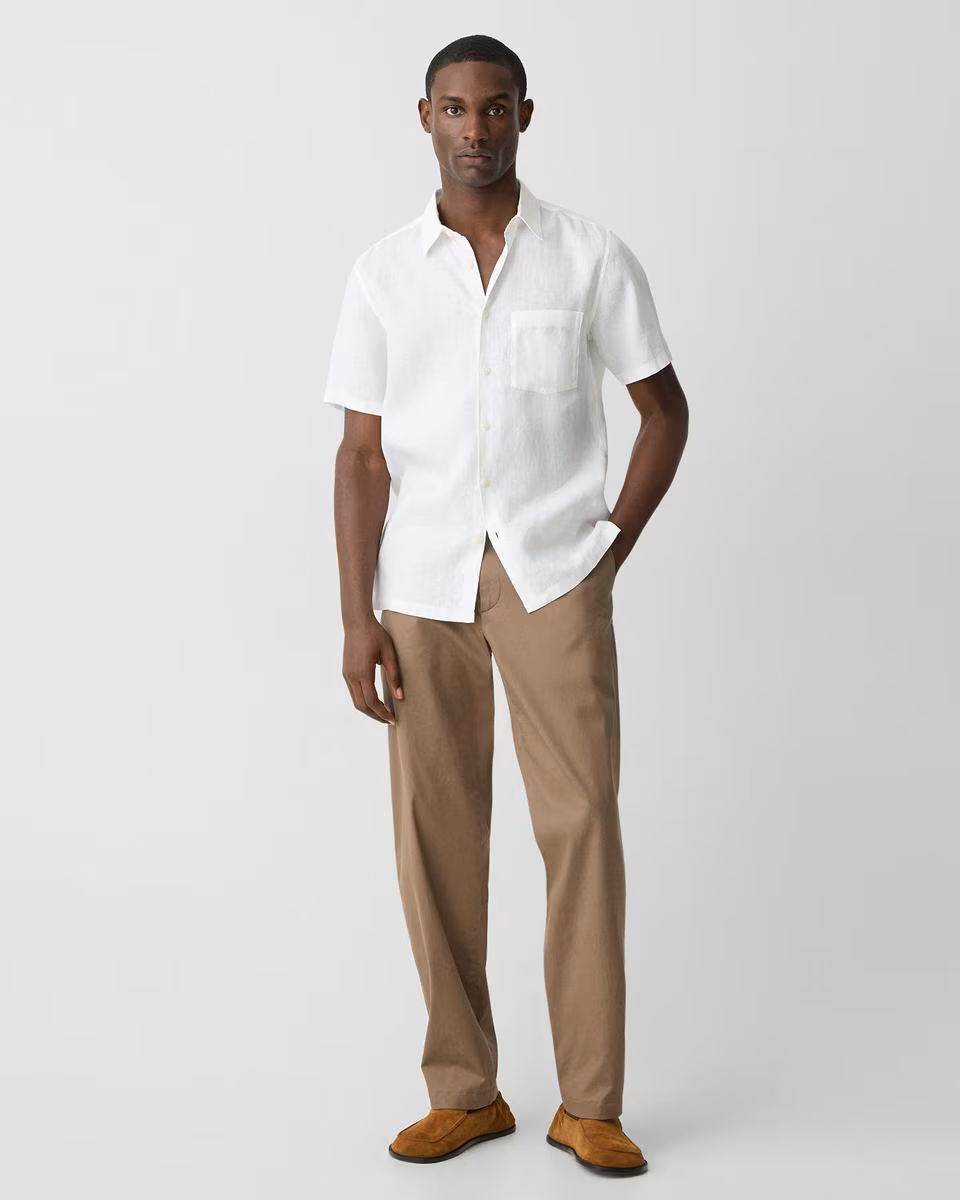 Irving Short-Sleeve Shirt in Relaxed Linen