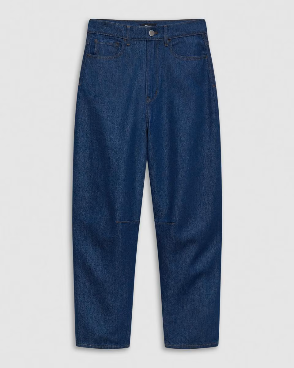 Cropped Barrel Pant in Relaxed Denim