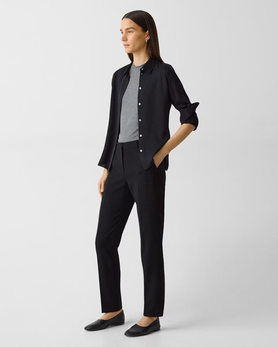 Treeca Full Length Pant in Admiral Crepe