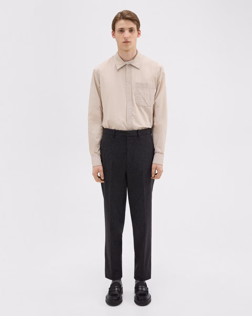 Tapered Pinstripe Flannel Pant