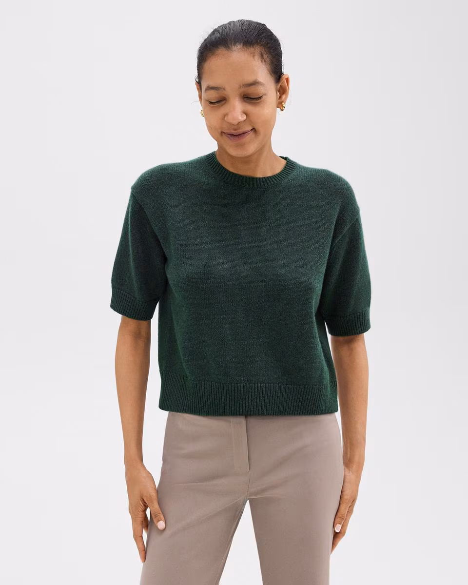 Cropped Tee in Cashmere