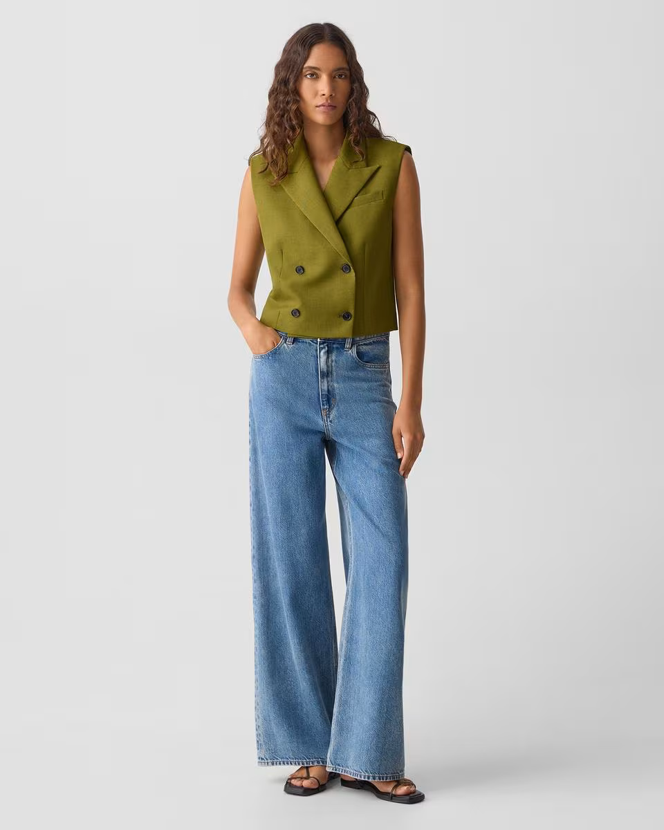 Double-Breasted Vest in City Twill