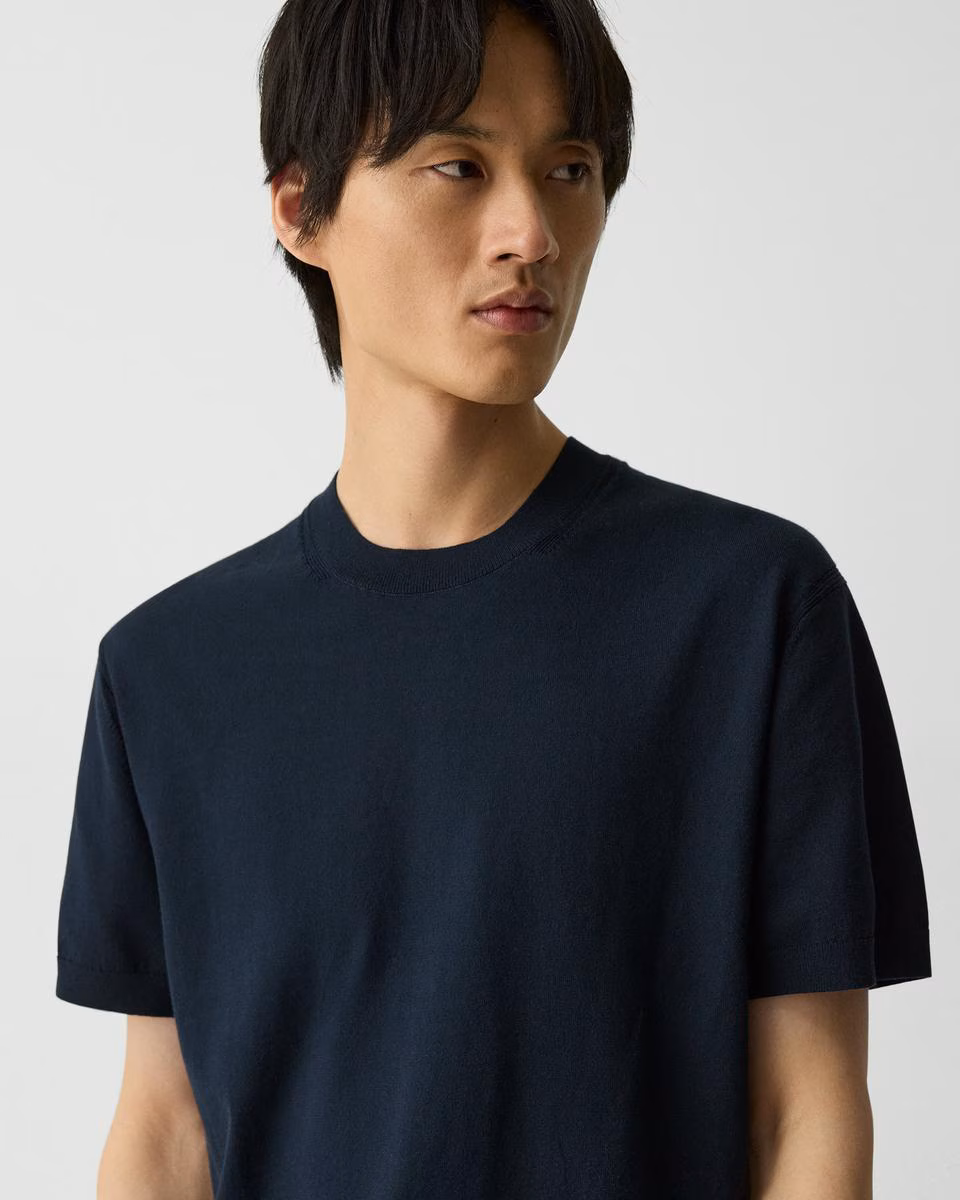 Relaxed Crewneck Tee in Cotton Light Twist