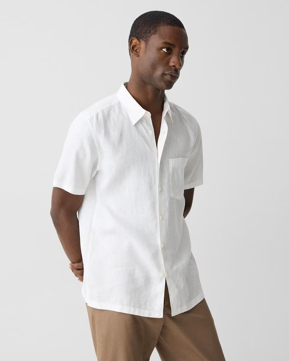 Irving Short-Sleeve Shirt in Relaxed Linen