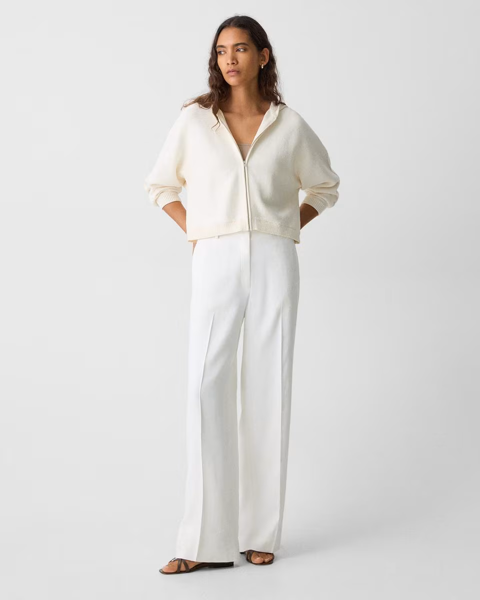 Straight Pant in Linen-Viscose