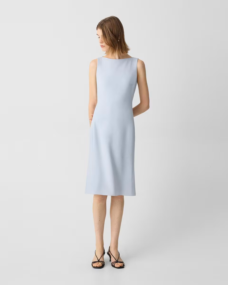 Flared Dress in Admiral Crepe