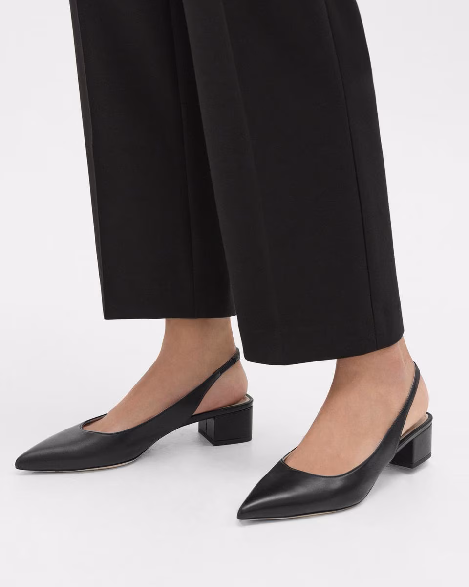 Slingback Pump in Leather