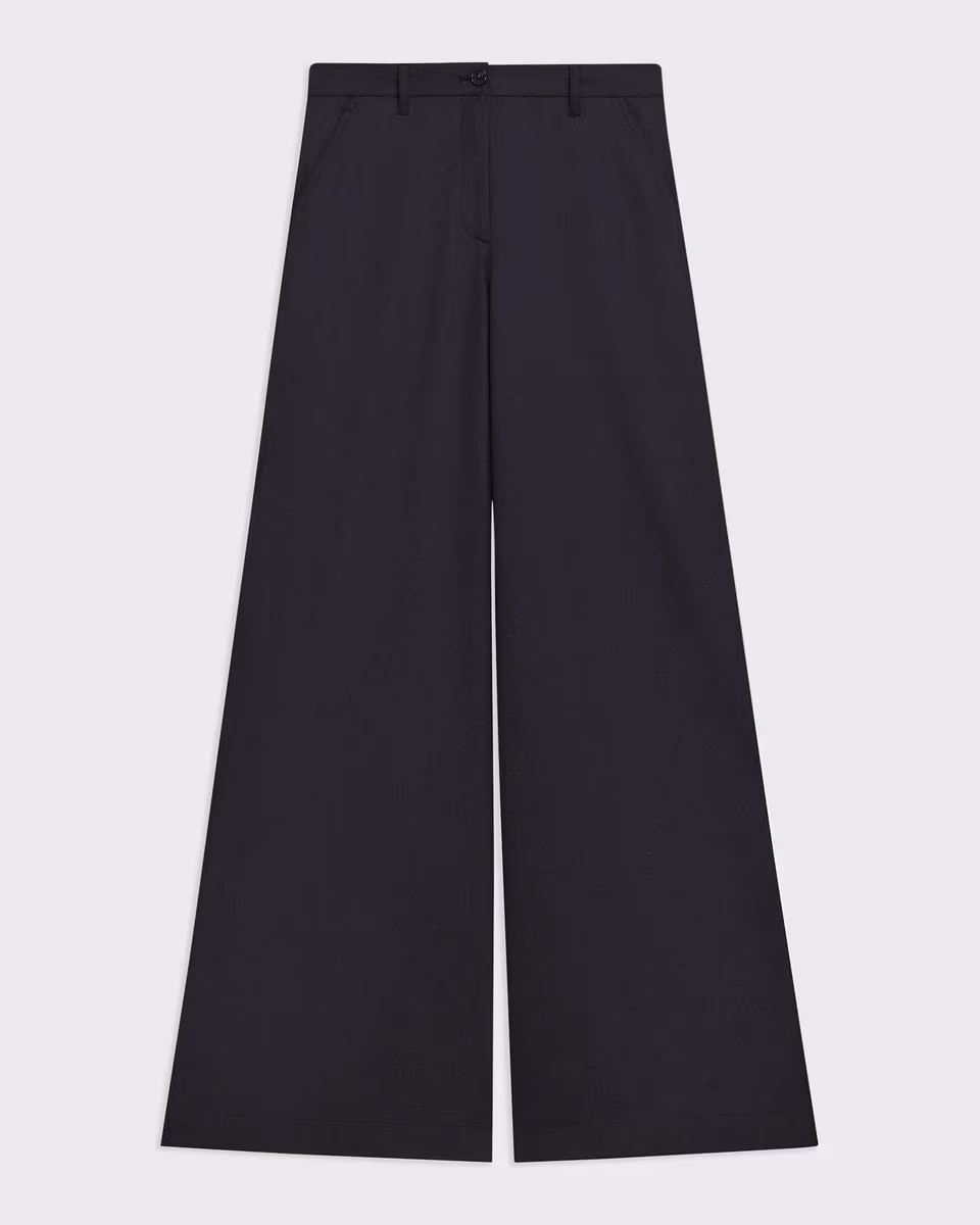 Ultra Wide-Leg Pant in Stretch Flannel
