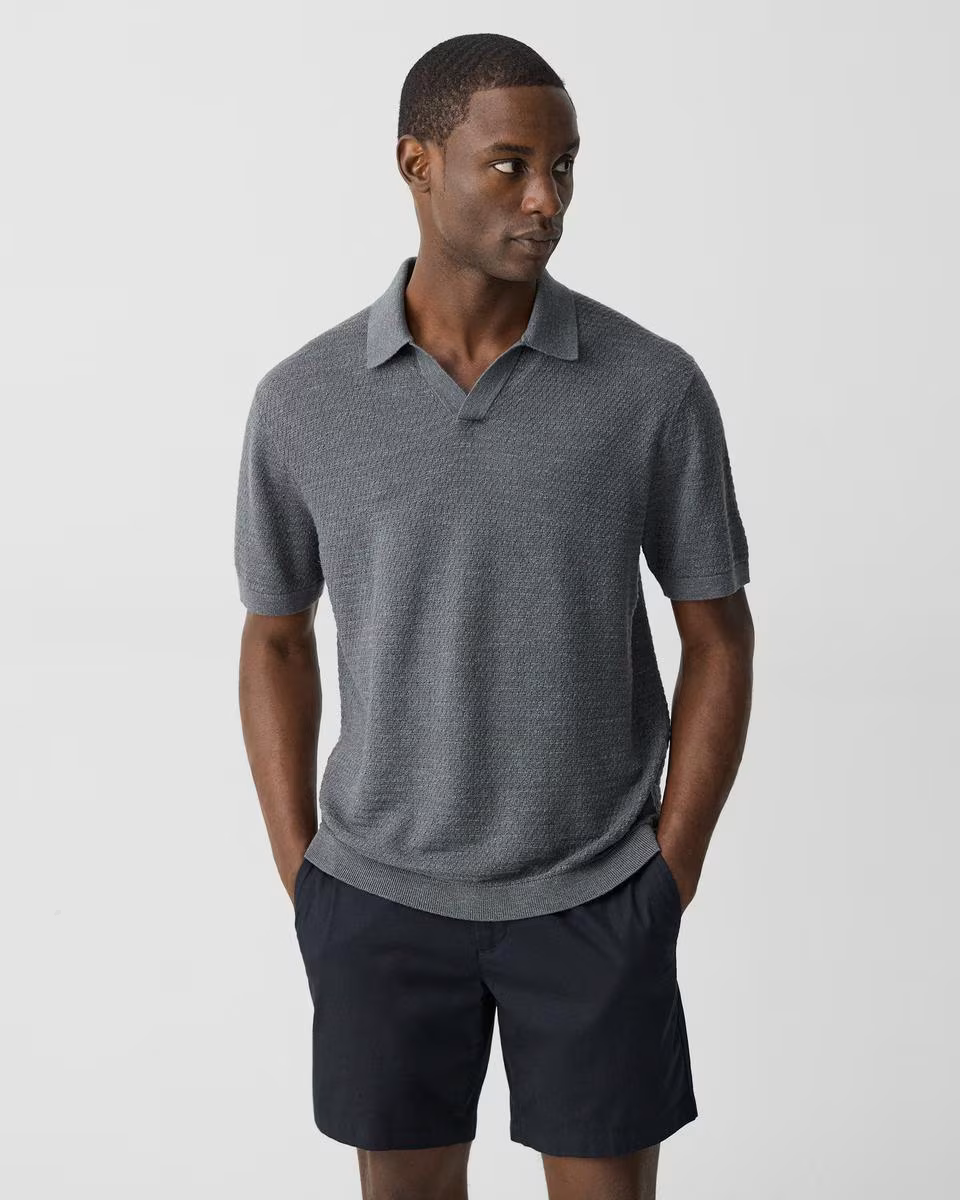 Brenan Polo Shirt in Pacific Linen