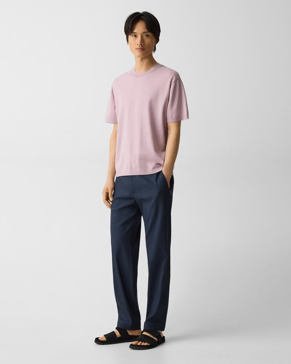 Relaxed Crewneck Tee in Cotton Light Twist