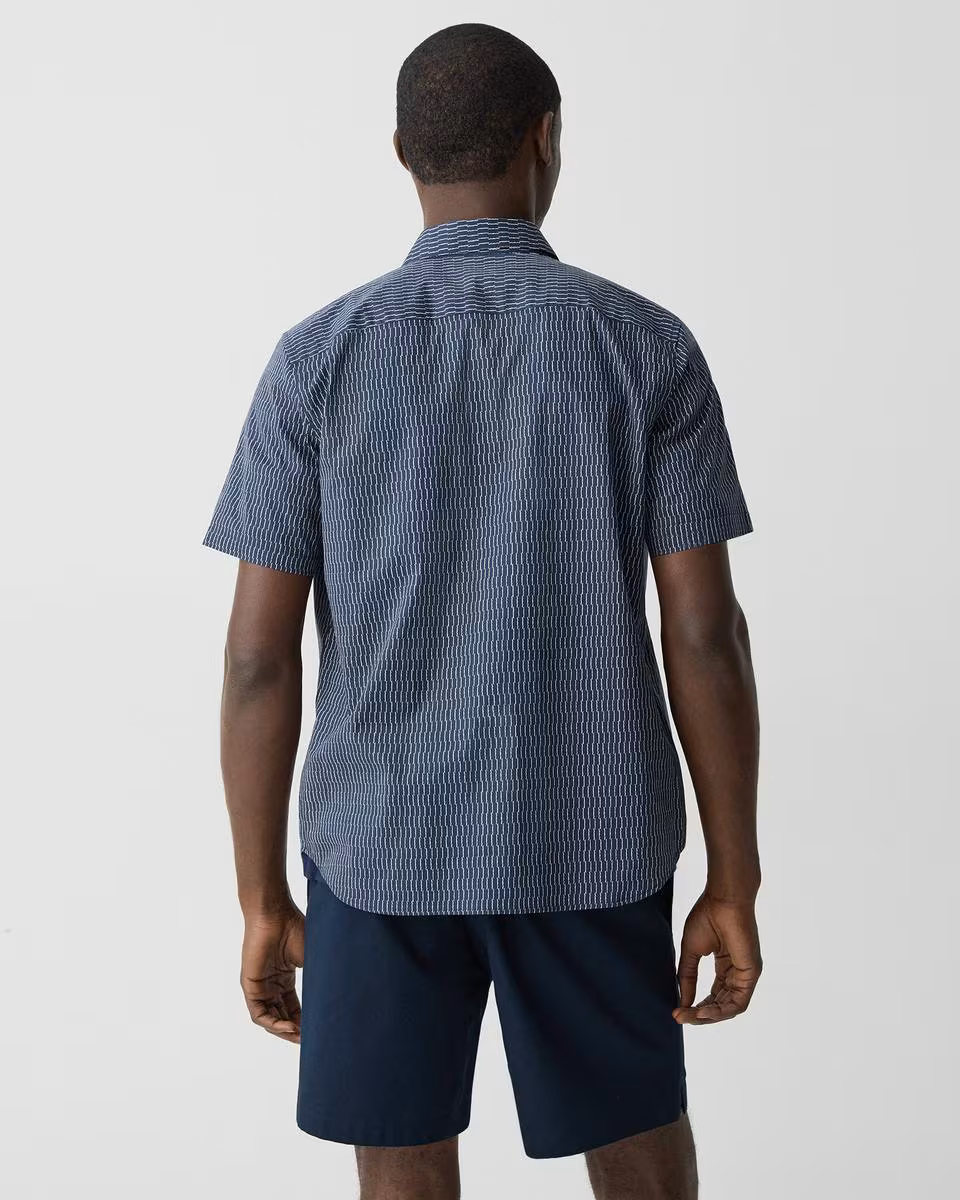 Irving Short-Sleeve Shirt in Stretch Cotton